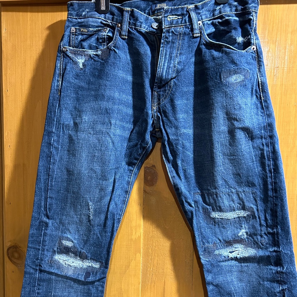 Ralph Lauren Men’s Varick Slim Straight light wash 32x34